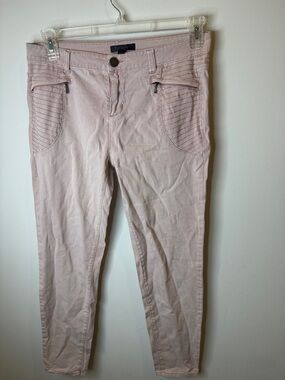 Women’s Light Pink Slim Moto Pants